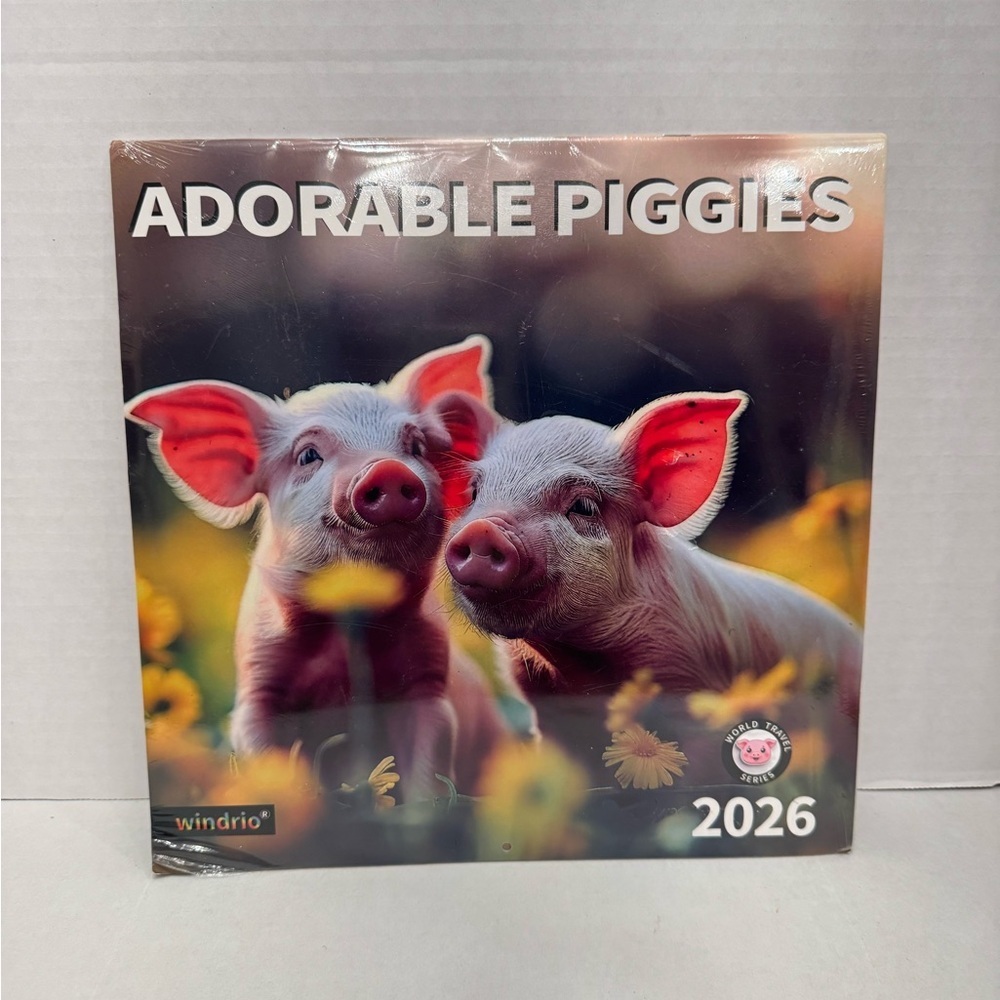 Piggies 2026 Calendar - Pink and White